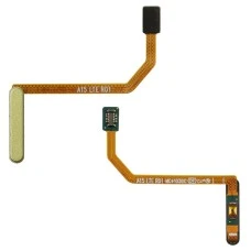 Шлейф для Samsung A155 Galaxy A15 с кнопками вкл.\выкл. и жёлтым сканером отпечатка пальцев