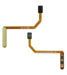 Шлейф для Samsung A155 Galaxy A15 с кнопками вкл.\выкл. и жёлтым сканером отпеча..