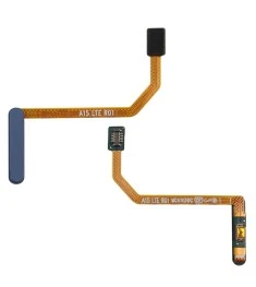 Шлейф для Samsung A155 Galaxy A15 с кнопками вкл.\выкл. и синим сканером отпечат..