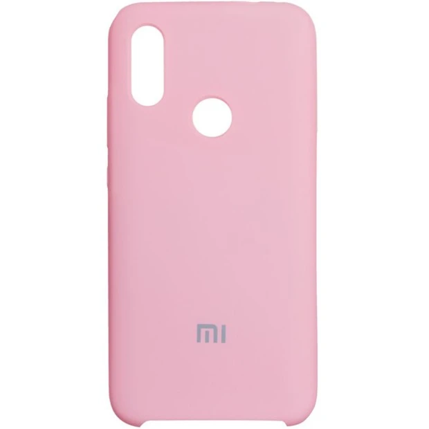 Силіконовий оригінальний чохол з логотипом для Xiaomi Redmi 7 (Рожевий)
