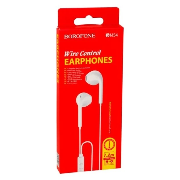 Наушники-вкладыши Borofone BM54 (Белый)