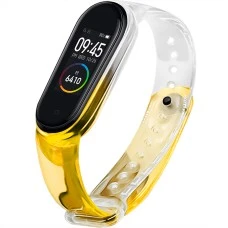 Ремешок Neon Clear Design Xiaomi Mi Band 3 / Band 4 (Жёлтый)