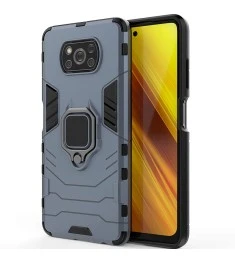 Бронь-чехол Ring Armor Case Xiaomi Poco X3 (Пыльная бирюза)
