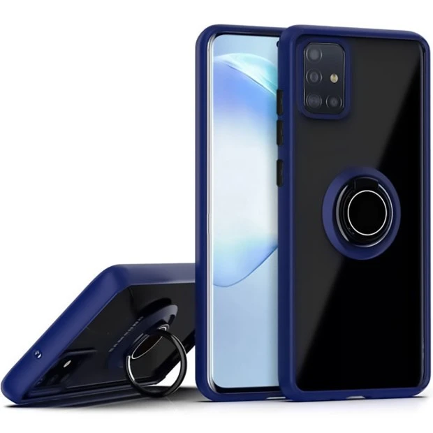 Накладка Totu Ring Armor Case Samsung Galaxy A51 (2020) (Синий)