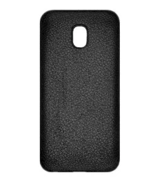 Накладка Back Cover Leather Samsung J3 (2017) J330 (черный)