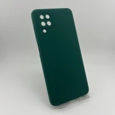 Силикон Original Samsung Galaxy A12 (2020) (ShutCam) (Тёмно-зелёный)