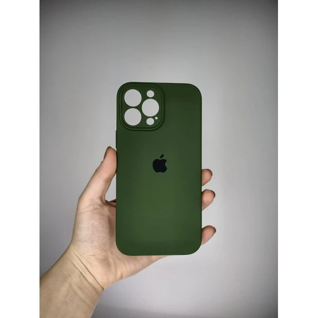 Оригінальний силіконовий чохол RoundCam для Apple iPhone 13 Pro Max (лісово-зелений)