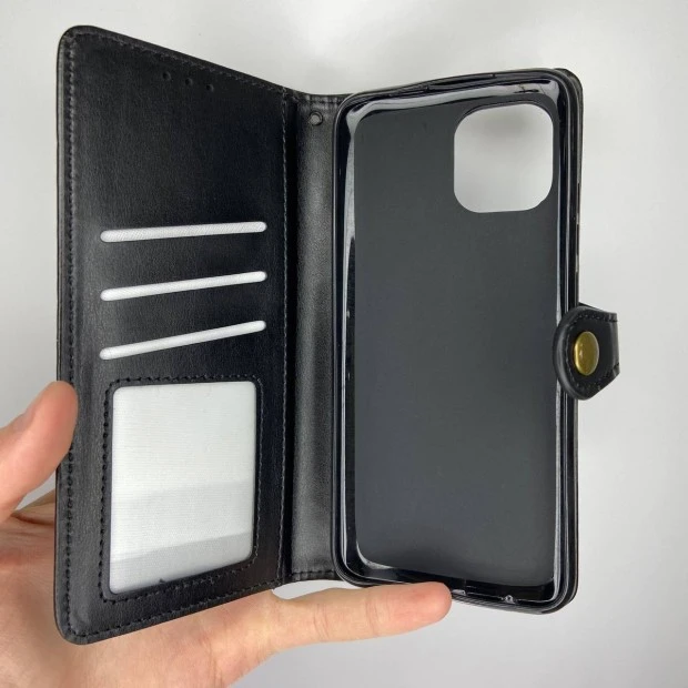 Leather Book Case for Xiaomi Redmi A2  /  A1 (Black)