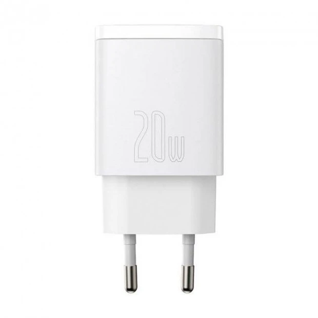 СЗУ-адаптер Baseus Palm 20W PD (1Type-C/1USB) + кабель Type-C - Type-C (Белый) P10111608213-01