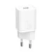 СЗУ-адаптер Baseus Super Si 20W PD (1Type-C) + кабель Type-C - Lightning (Белый) TZCCSUP-B02