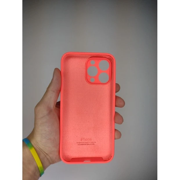 Оригінальний силіконовий чохол Original RoundCam для Apple iPhone 14 Pro Max (50) Кораловий.