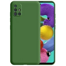 Силікон Original Samsung Galaxy A51 (2020) (ShutCam) (Темно-зелений)