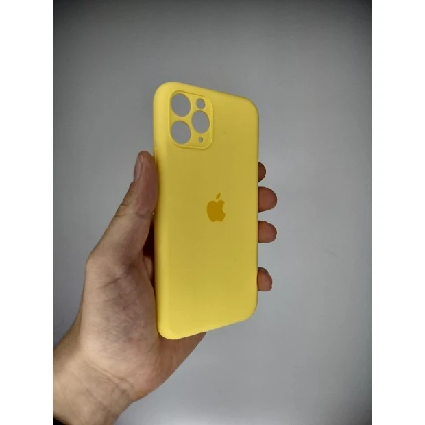 Силіконовий чохол Original RoundCam для Apple iPhone 11 Pro (жовтий кремовий)