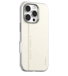 Чохол Blueo Premium Leather MagSafe для Apple iPhone 16 Pro Max (білий)