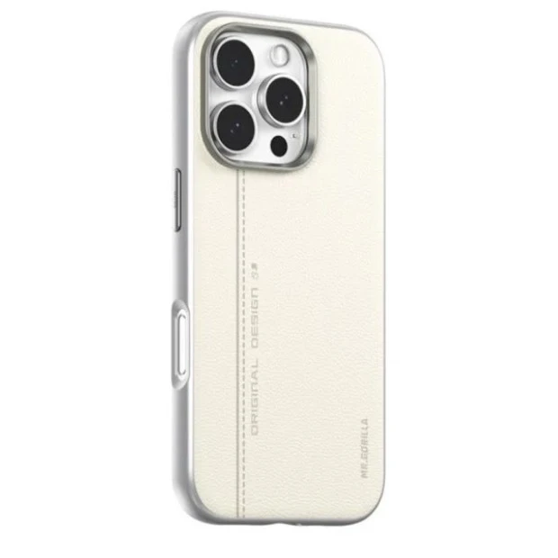 Чохол Blueo Premium Leather MagSafe для Apple iPhone 16 Pro Max (білий)