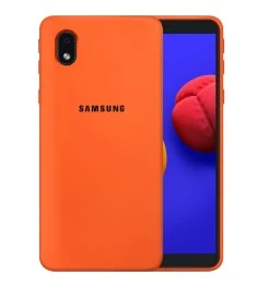 Силикон Original 360 Case Logo Samsung Galaxy A01 Core (Оранжевый)