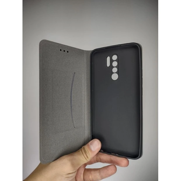 Чехол-книжка Leather Book Xiaomi Redmi 9 (Серый)