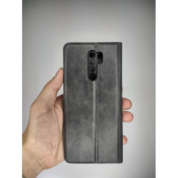 Чехол-книжка Leather Book Xiaomi Redmi 9 (Серый)