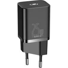 СЗУ-адаптер Baseus Super Si 25W PD QC EU 1Type-C (Чёрный) CCSP020101