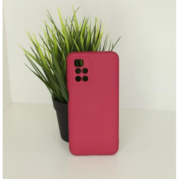Силикон Original ShutCam Xiaomi Redmi 10 (Вишнёвый)