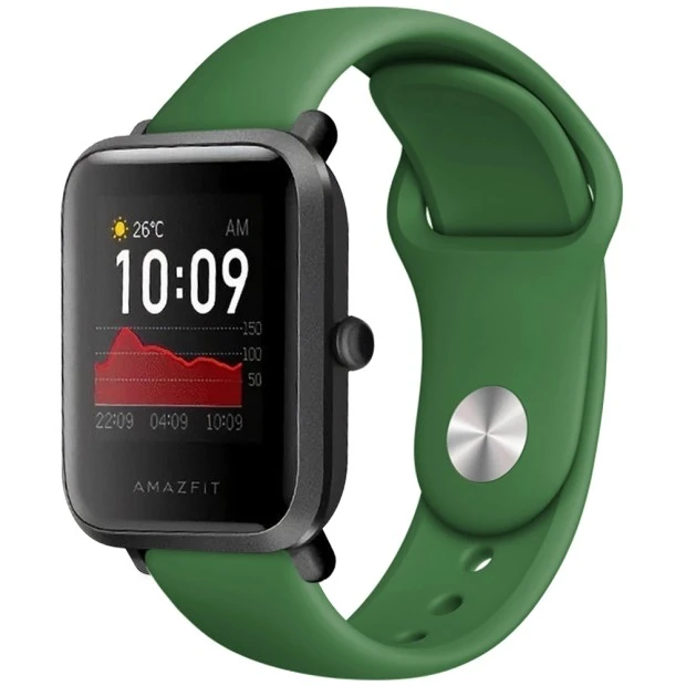Ремешок Original Design Xiaomi Amazfit Bip 22мм (Simple Lock) (Тёмно-зелёный)