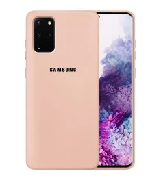 Силикон Original 360 Case Logo Samsung Galaxy S20 Plus (Пудровый)