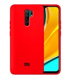 Оригінальний 360-градусний силіконовий чохол з логотипом для Xiaomi Redmi 9 (Чер..