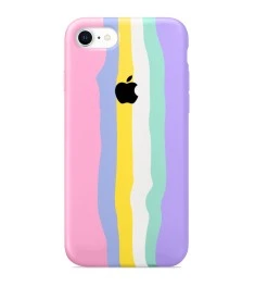 Силикон Rainbow Case Apple iPhone 7 / 8 / SE (2020) (Pink)