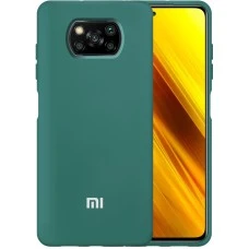 Силикон Original 360 Case Logo Xiaomi Poco X3 (Тёмно-зелёный)