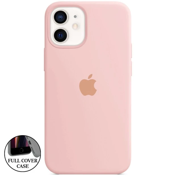 Силіконовий чохол Original Round для Apple iPhone 12 Mini (08) Рожевий пісок