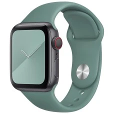 Apple Watch ремінець силіконовий 42  /  44  /  49 мм (55) чорнувато-зелений