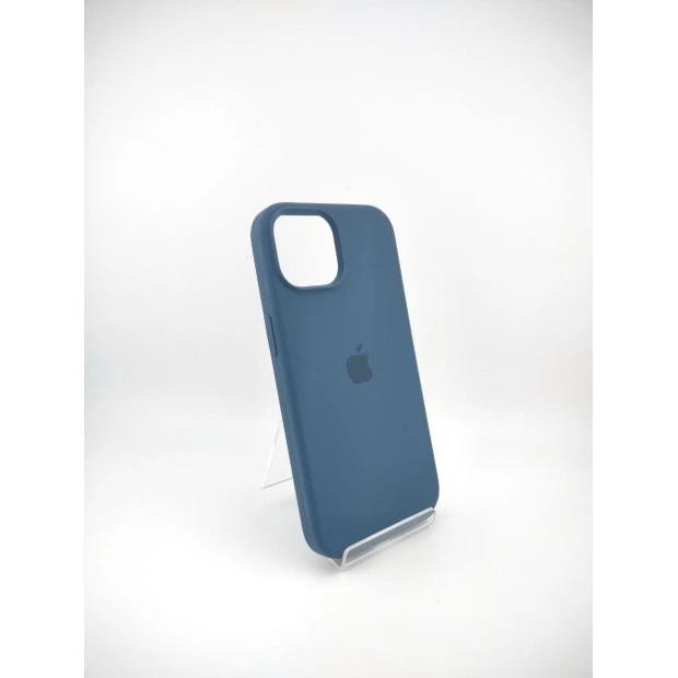 Силіконовий оригінальний чохол круглої форми для Apple iPhone 15 (штормово-синій)