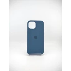 Силіконовий оригінальний чохол круглої форми для Apple iPhone 15 (штормово-синій)