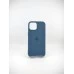 Силіконовий оригінальний чохол круглої форми для Apple iPhone 15 (штормово-синій)