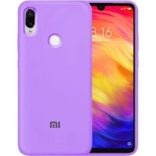 Силикон Original Case Xiaomi Redmi Note 7 (Сиренево-белый)