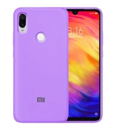 Силикон Original Case Xiaomi Redmi Note 7 (Сиренево-белый)