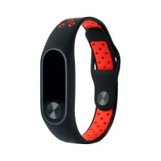 Ремешок Sport Xiaomi Mi Band 2 (Чёрный с красным)