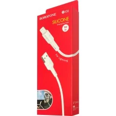USB-кабель Borofone Silicone BX30 (Lightning) (Білий)