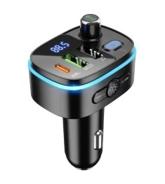 FM-модулятор Hoco E62 PD20W + QC3.0 2USB  /  1Type-C (Чорний)