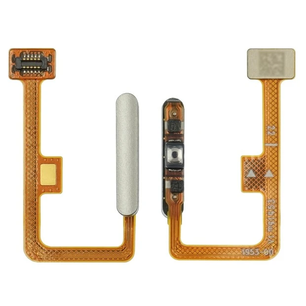 Шлейф для Xiaomi Mi11 Lite с кнопкой вкл./выкл., и серебристым сканером отпечатка пальца