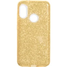 Силиконовый чехол Glitter Xiaomi Redmi 6 Pro / Mi A2 Lite (Золотой)