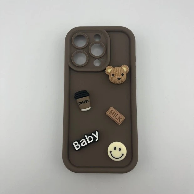 Чехол Pretty Things Case Apple iPhone 15 Pro (Brown/Bear)