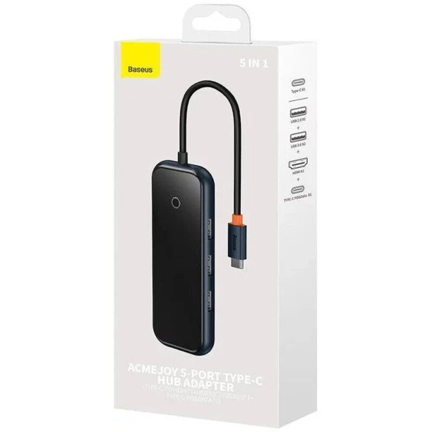 Переходник USB HUB Baseus AcmeJoy WKJZ010213 (Type-C to HDMI + 2xUSB3.0+USB2.0 + Type-C PD&D (Серый)