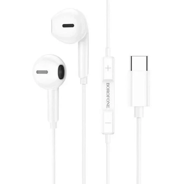 Wired earphones-headset Borofone BM71 (Type-C) (White)