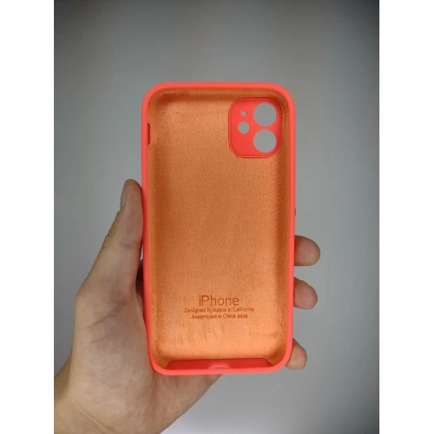 Силіконовий чохол Original Square RoundCam для Apple iPhone 11 (50), кораловий