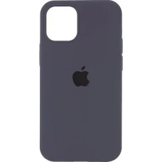 Силикон Original Round Case Apple iPhone 15 Pro Max (19) Dark Grey