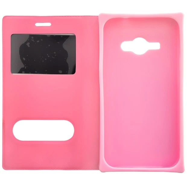 Чехол-книжка View Cover  Samsung Galaxy J1 Ace / J110 (Розовый)