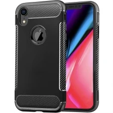 Силикон Soft Carbon Apple iPhone XR (Чёрный)