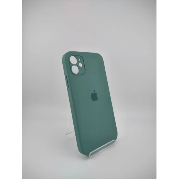 Силіконовий чохол Original Square RoundCam для Apple iPhone 11 (55) у кольорі чорнувато-зелений.