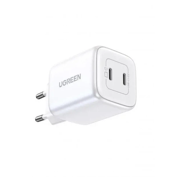 СЗП-адаптер UGREEN CD294 Nexode 45W QC4.0 (2Type-C) (Білий)